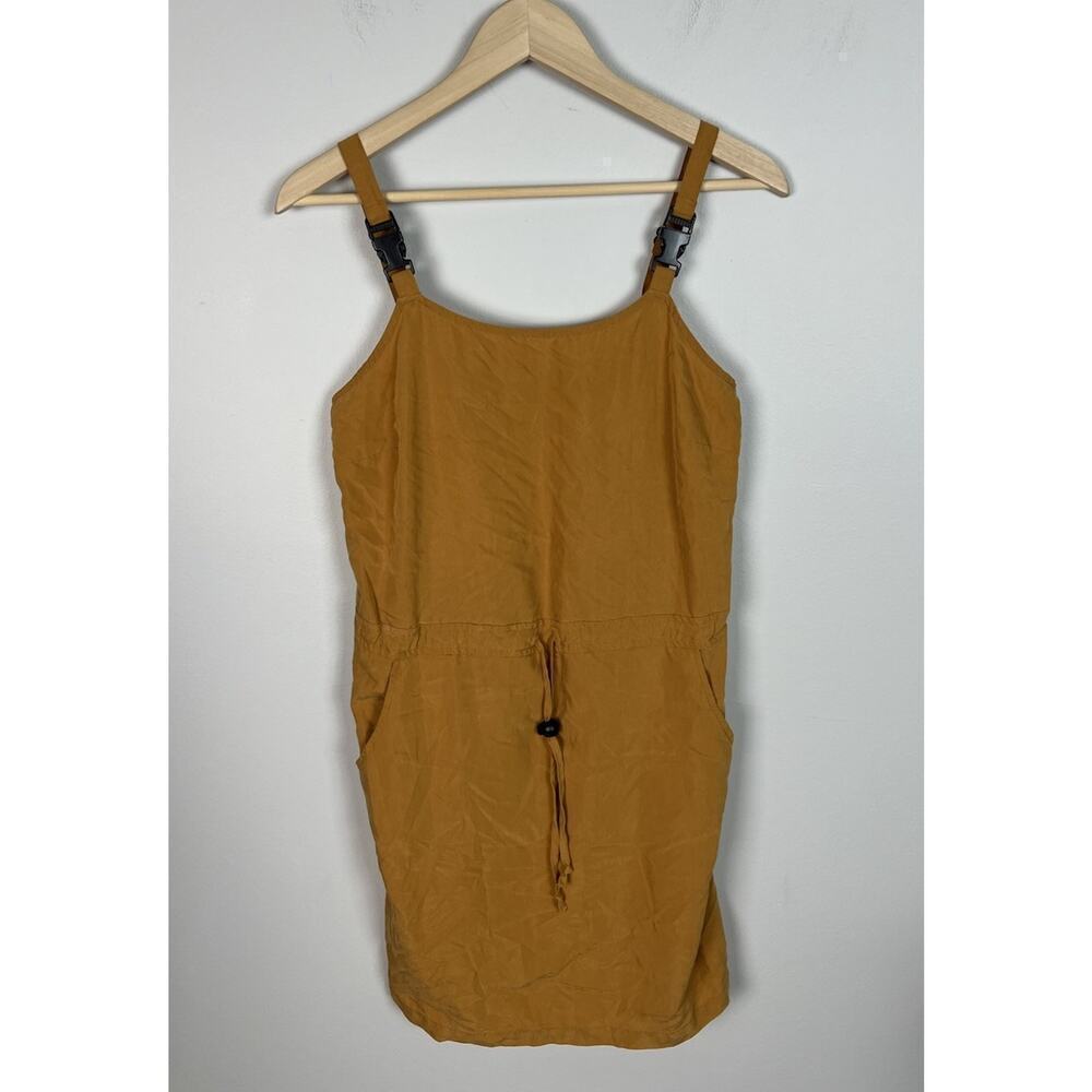 Urban Outfitters Modal Blend Mustard Yellow Buckle Strap Dress Size Small Womens